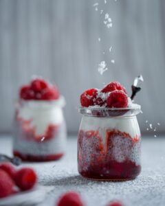 Raspberry chia pudding