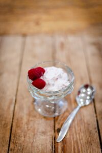 Raspberry pudding